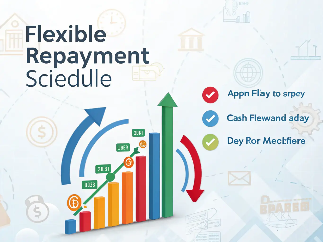 A graphic illustrating flexible payment options for property investments, showcasing a clear and structured payment schedule with various milestones.